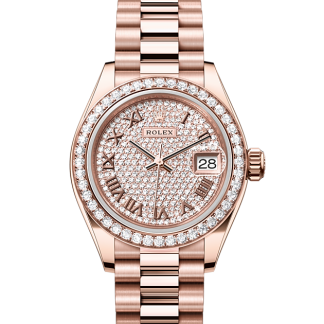 Réplique de luxe Rolex Lady-Datejust Or Everose et diamants M279135RBR-0021