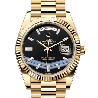 Répliques de montres suisses bon marché Rolex Day-Date 40 or jaune M228238-0059