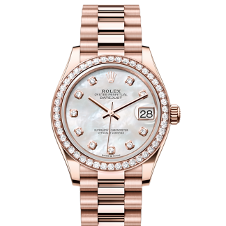 Répliques de montres suisses pour femmes Rolex Datejust 31 Or Everose et diamants M278285RBR-0005