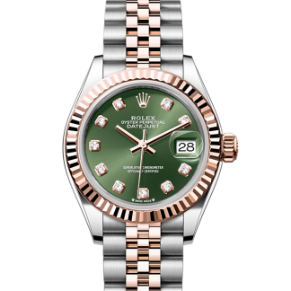 Répliques de montres suisses pour femmes Rolex Lady-Datejust Oystersteel et or Everose M279171-0007