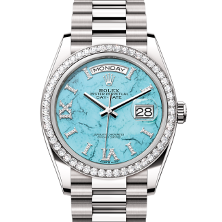 acheter luxe Rolex Day-Date 36 or blanc et diamants M128349RBR-0031