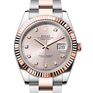 designer de haute qualité Rolex Datejust 41 Oystersteel et or Everose M126331-0007