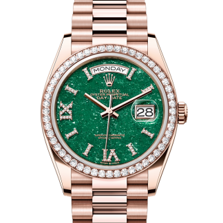 faux luxe Rolex Day-Date 36 Or Everose et diamants M128345RBR-0068