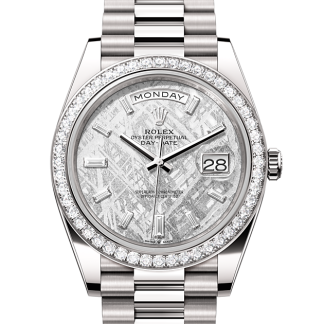 luxe de haute qualité Rolex Day-Date 40 or blanc et diamants M228349RBR-0040